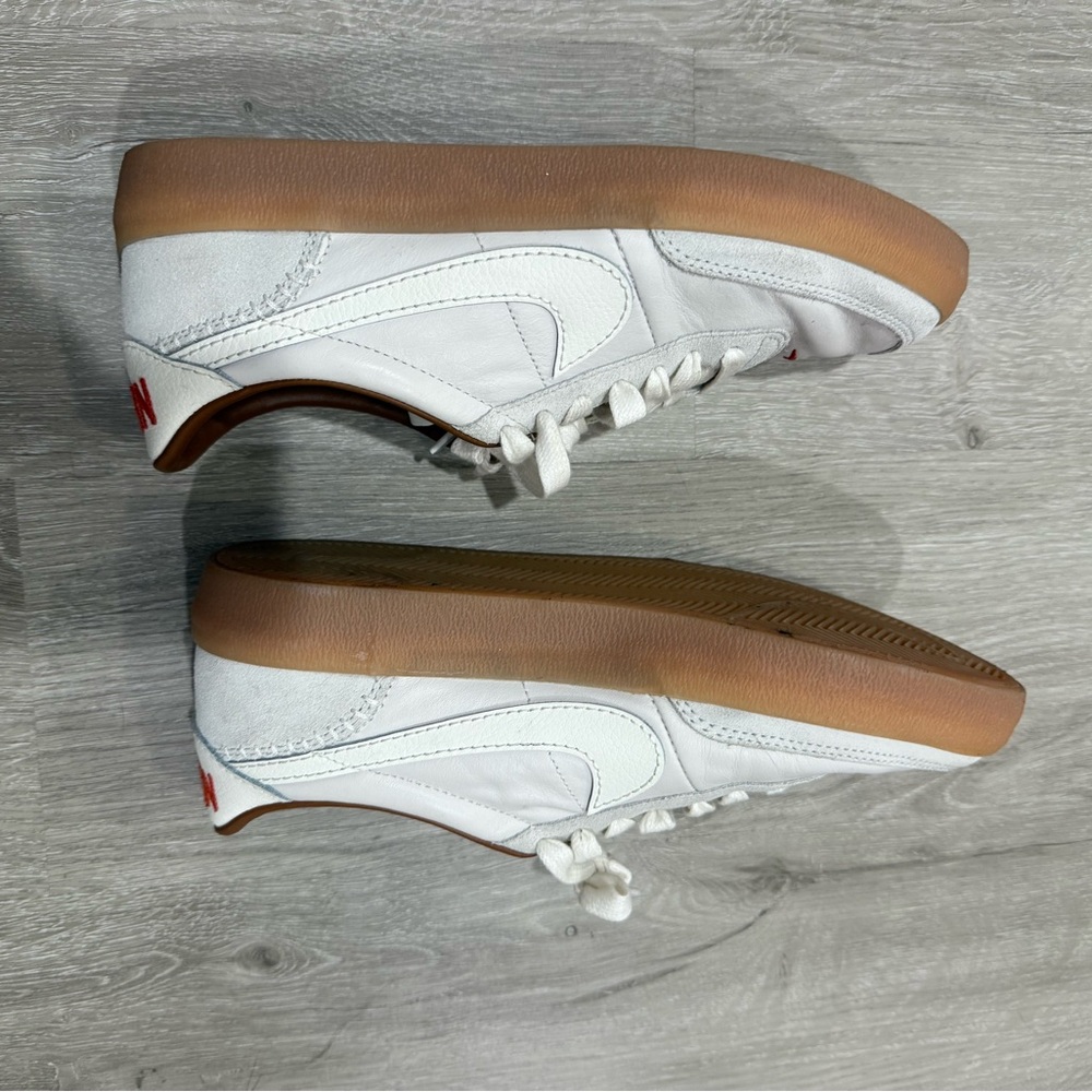 White Sneakers with Gum Sole